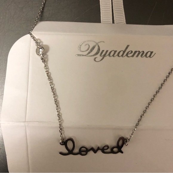 Dyadema Made in Italy Sterling Silver - Loved Necklace with clear stone - Picture 6 of 8